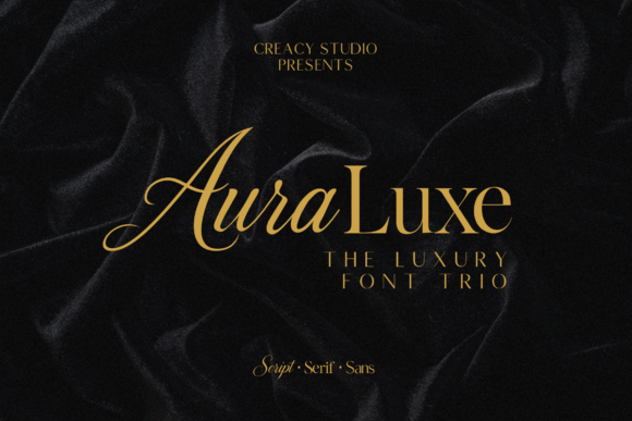 Auraluxe Trio: A Complete Typeface System for Premium Brands