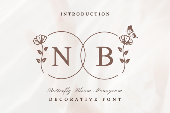 Butterfly Bloom Monogram: Where Elegance Meets Botanical Beauty