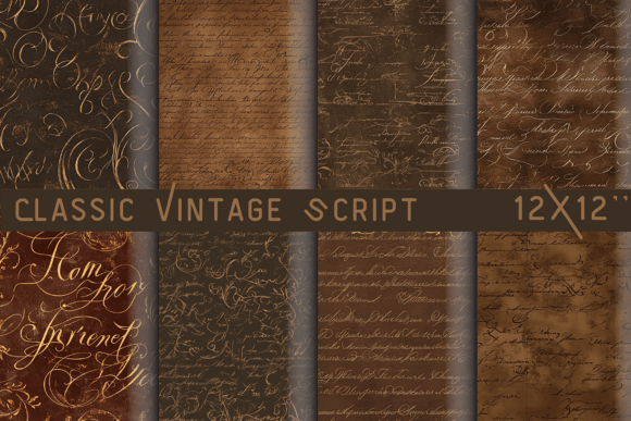 Classic Vintage Script Scrapbook: A Designer's Guide