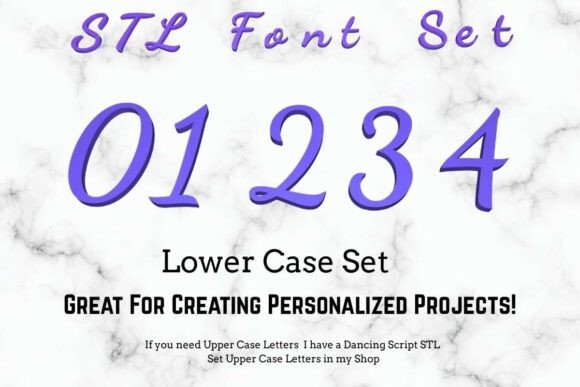 Dancing Script STL Set: Bring Your Creative Vision to 3D Life