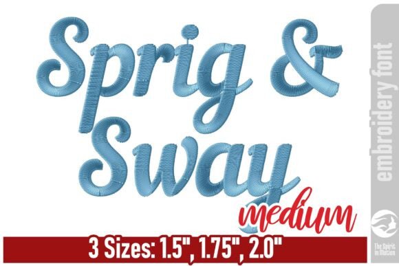 Elevate Textiles with Sprig & Sway Script Embroidery Font
