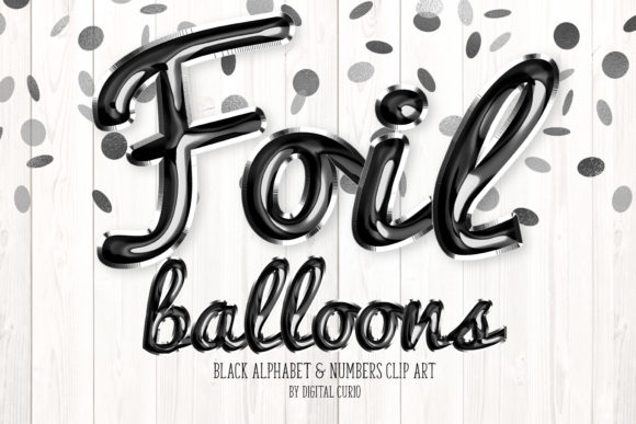 Elevate Your Designs with Black Foil Balloon Script Alphabet