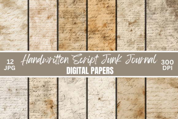 Ephemera Handwritten Script Junk Journal