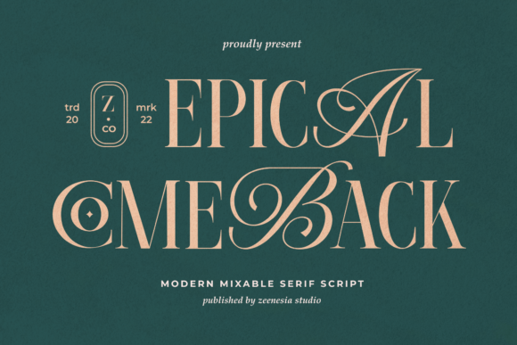 Epical Comeback: A Modern Serif & Script Display Font