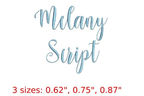 Melany Script Embroidery Font: Modern Elegance for Your Projects