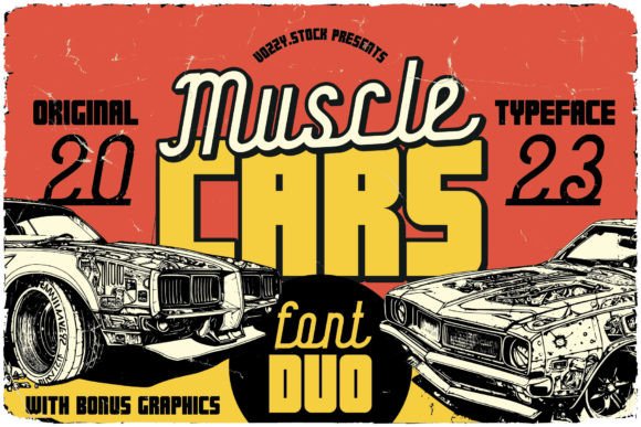 Muscle Cars: A Vintage Label Font for Bold Branding