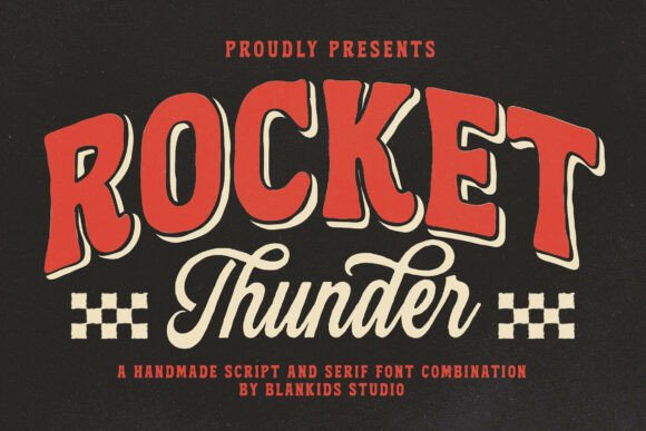 Rocket Thunder: A Vintage Duo Font for Bold Branding