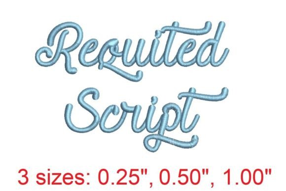 Stitching Romance: The Requited Script Embroidery Font