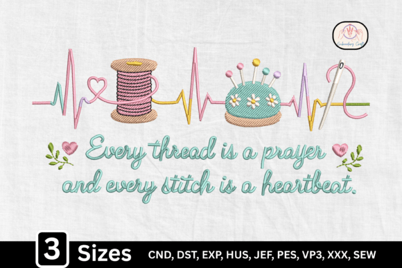 The Creative Pulse of Sewing Lover Sewing Heartbeat